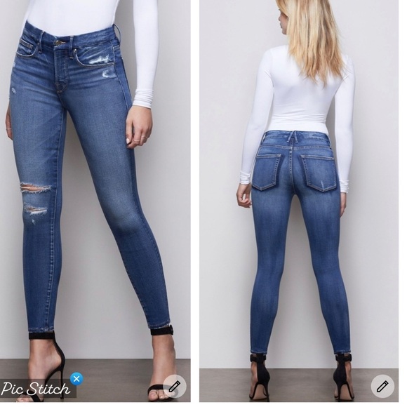 Good American Good Leg Crop Jean - Picture 1 of 8